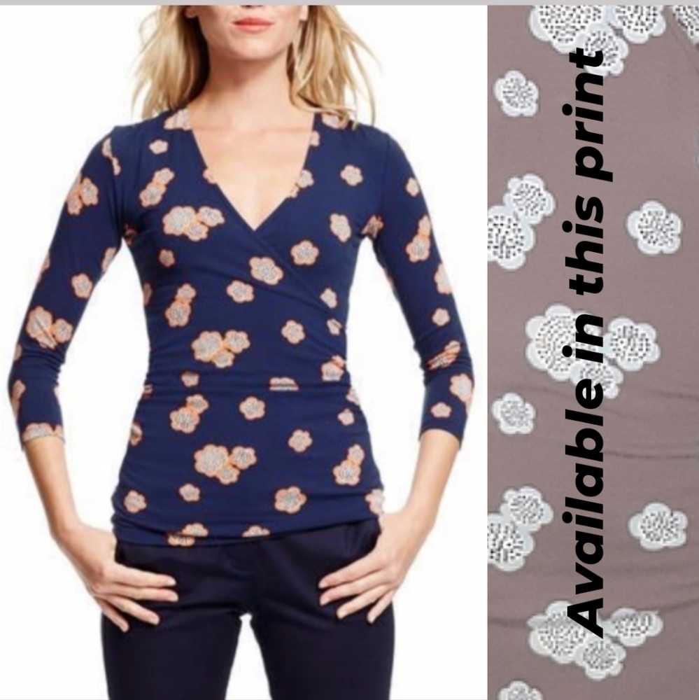 Boden | Jersey Floral Wrap Top